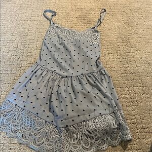 Free People Light Blue polka dot mini dress